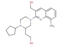 2-{1-cyclopentyl-4-[3-(hydroxymethyl)-8-methyl-2-quinolinyl]-2-piperazinyl}ethanol