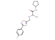 N-cyclopentyl-2-({[3-(4-fluorophenyl)-1,2,4-oxadiazol-5-yl]methyl}amino)propanamide