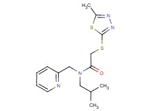 N-isobutyl-2-[(5-methyl-1,3,4-thiadiazol-2-yl)thio]-N-(pyridin-2-ylmethyl)acetamide