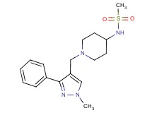 N-{1-[(1-methyl-3-phenyl-1H-pyrazol-4-yl)methyl]piperidin-4-yl}methanesulfonamide