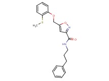 5-{[2-(methylthio)phenoxy]methyl}-N-(3-phenylpropyl)-3-isoxazolecarboxamide
