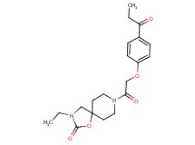 3-ethyl-8-[(4-propionylphenoxy)acetyl]-1-oxa-3,8-diazaspiro[4.5]decan-2-one