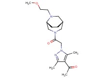 1-(1-{2-[(1R*,5R*)-6-(2-methoxyethyl)-3,6-diazabicyclo[3.2.2]non-3-yl]-2-oxoethyl}-3,5-dimethyl-1H-pyrazol-4-yl)ethanone