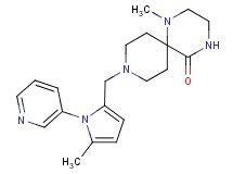 1-methyl-9-[(5-methyl-1-pyridin-3-yl-1H-pyrrol-2-yl)methyl]-1,4,9-triazaspiro[5.5]undecan-5-one