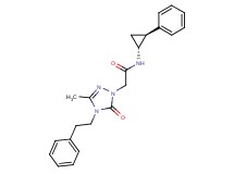 2-[3-methyl-5-oxo-4-(2-phenylethyl)-4,5-dihydro-1H-1,2,4-triazol-1-yl]-N-[(1R*,2S*)-2-phenylcyclopropyl]acetamide