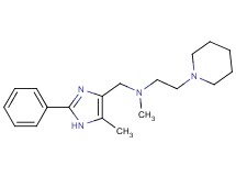 N-methyl-N-[(5-methyl-2-phenyl-1H-imidazol-4-yl)methyl]-2-(1-piperidinyl)ethanamine bis(trifluoroacetate)