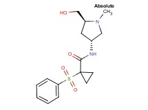 N-[(3R,5S)-5-(hydroxymethyl)-1-methylpyrrolidin-3-yl]-1-(phenylsulfonyl)cyclopropanecarboxamide