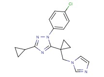 1-(4-chlorophenyl)-3-cyclopropyl-5-[1-(1H-imidazol-1-ylmethyl)cyclopropyl]-1H-1,2,4-triazole