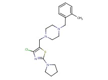 1-{[4-chloro-2-(1-pyrrolidinyl)-1,3-thiazol-5-yl]methyl}-4-(2-methylbenzyl)piperazine