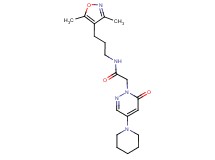 N-[3-(3,5-dimethyl-4-isoxazolyl)propyl]-2-[6-oxo-4-(1-piperidinyl)-1(6H)-pyridazinyl]acetamide