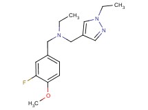 N-[(1-ethyl-1H-pyrazol-4-yl)methyl]-N-(3-fluoro-4-methoxybenzyl)ethanamine