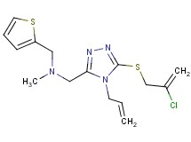 ({4-allyl-5-[(2-chloro-2-propen-1-yl)thio]-4H-1,2,4-triazol-3-yl}methyl)methyl(2-thienylmethyl)amine