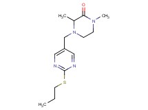 1,3-dimethyl-4-{[2-(propylthio)pyrimidin-5-yl]methyl}piperazin-2-one