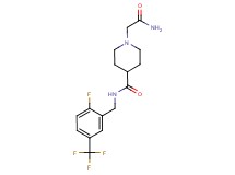 1-(2-amino-2-oxoethyl)-N-[2-fluoro-5-(trifluoromethyl)benzyl]piperidine-4-carboxamide