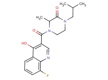 4-[(8-fluoro-4-hydroxy-3-quinolinyl)carbonyl]-1-isobutyl-3-methyl-2-piperazinone
