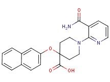 1-[3-(aminocarbonyl)pyridin-2-yl]-4-(2-naphthyloxy)piperidine-4-carboxylic acid
