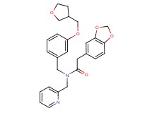 2-(1,3-benzodioxol-5-yl)-N-(2-pyridinylmethyl)-N-[3-(tetrahydro-3-furanylmethoxy)benzyl]acetamide