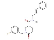 1-(3-fluorobenzyl)-N-methyl-6-oxo-N-[(2E)-3-phenyl-2-propen-1-yl]-3-piperidinecarboxamide