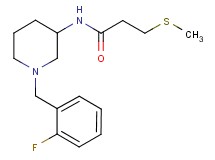 N-[1-(2-fluorobenzyl)-3-piperidinyl]-3-(methylthio)propanamide