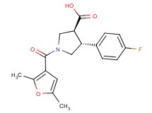 (3S*,4R*)-1-(2,5-dimethyl-3-furoyl)-4-(4-fluorophenyl)pyrrolidine-3-carboxylic acid