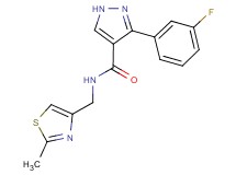 3-(3-fluorophenyl)-N-[(2-methyl-1,3-thiazol-4-yl)methyl]-1H-pyrazole-4-carboxamide