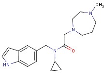 N-cyclopropyl-N-(1H-indol-5-ylmethyl)-2-(4-methyl-1,4-diazepan-1-yl)acetamide