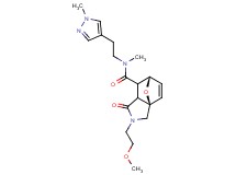 (3aR*,6S*)-2-(2-methoxyethyl)-N-methyl-N-[2-(1-methyl-1H-pyrazol-4-yl)ethyl]-1-oxo-1,2,3,6,7,7a-hexahydro-3a,6-epoxyisoindole-7-carboxamide