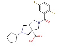 (3aS*,6aS*)-2-cyclopentyl-5-(2,5-difluorobenzoyl)hexahydropyrrolo[3,4-c]pyrrole-3a(1H)-carboxylic acid