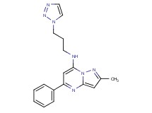 2-methyl-5-phenyl-N-[3-(1H-1,2,3-triazol-1-yl)propyl]pyrazolo[1,5-a]pyrimidin-7-amine