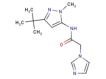 N-(3-tert-butyl-1-methyl-1H-pyrazol-5-yl)-2-(1H-imidazol-1-yl)acetamide trifluoroacetate