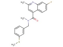 7-fluoro-N,2-dimethyl-N-[3-(methylthio)benzyl]-4-quinolinecarboxamide