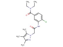 4-chloro-N,N-diethyl-3-{[(3,4,5-trimethyl-1H-pyrazol-1-yl)acetyl]amino}benzamide