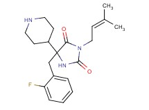 5-(2-fluorobenzyl)-3-(3-methyl-2-buten-1-yl)-5-(4-piperidinyl)-2,4-imidazolidinedione hydrochloride