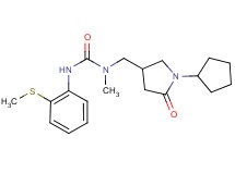 N-[(1-cyclopentyl-5-oxopyrrolidin-3-yl)methyl]-N-methyl-N'-[2-(methylthio)phenyl]urea