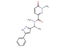 N,1-dimethyl-6-oxo-N-[1-(5-phenyl-1H-pyrazol-3-yl)ethyl]-1,6-dihydropyridazine-3-carboxamide