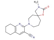 2-(3-methyl-2-oxo-1-oxa-3,8-diazaspiro[4.6]undec-8-yl)-5,6,7,8-tetrahydro-3-quinolinecarbonitrile