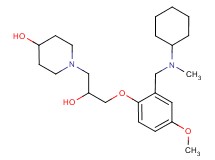 1-[3-(2-{[cyclohexyl(methyl)amino]methyl}-4-methoxyphenoxy)-2-hydroxypropyl]-4-piperidinol