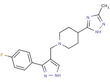 1-{[3-(4-fluorophenyl)-1H-pyrazol-4-yl]methyl}-4-(3-methyl-1H-1,2,4-triazol-5-yl)piperidine