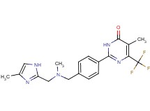5-methyl-2-[4-({methyl[(4-methyl-1H-imidazol-2-yl)methyl]amino}methyl)phenyl]-6-(trifluoromethyl)pyrimidin-4(