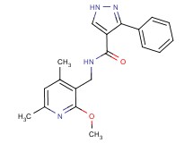 N-[(2-methoxy-4,6-dimethylpyridin-3-yl)methyl]-3-phenyl-1H-pyrazole-4-carboxamide