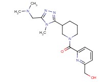 {6-[(3-{5-[(dimethylamino)methyl]-4-methyl-4H-1,2,4-triazol-3-yl}piperidin-1-yl)carbonyl]pyridin-2-yl}methanol