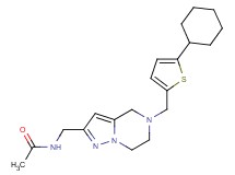 N-({5-[(5-cyclohexyl-2-thienyl)methyl]-4,5,6,7-tetrahydropyrazolo[1,5-a]pyrazin-2-yl}methyl)acetamide