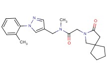 N-methyl-N-{[1-(2-methylphenyl)-1H-pyrazol-4-yl]methyl}-2-(3-oxo-2-azaspiro[4.4]non-2-yl)acetamide