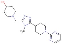 1-{[4-methyl-5-(1-pyrimidin-2-ylpiperidin-4-yl)-4H-1,2,4-triazol-3-yl]methyl}piperidin-4-ol