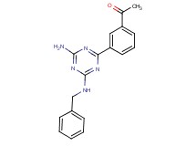 1-{3-[4-amino-6-(benzylamino)-1,3,5-triazin-2-yl]phenyl}ethanone