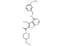 [1-({4-[(3-methoxybenzyl)amino]-5-methylthieno[2,3-d]pyrimidin-6-yl}carbonyl)-4-piperidinyl]methanol