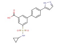 5-[(cyclopropylamino)sulfonyl]-4'-(1H-pyrazol-5-yl)biphenyl-3-carboxylic acid