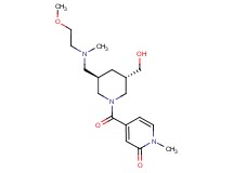 4-[((3S*,5R*)-3-(hydroxymethyl)-5-{[(2-methoxyethyl)(methyl)amino]methyl}-1-piperidinyl)carbonyl]-1-methyl-2(1H)-pyridinone