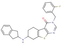 7-(2,3-dihydro-1H-inden-2-ylamino)-3-(2-fluorobenzyl)-5,6,7,8-tetrahydro[1]benzothieno[2,3-d]pyrimidin-4(3H)-one