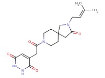 4-{2-[2-(3-methylbut-2-en-1-yl)-3-oxo-2,8-diazaspiro[4.5]dec-8-yl]-2-oxoethyl}-1,2-dihydropyridazine-3,6-dione